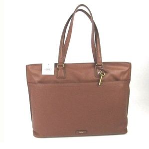 Fossil Julia Tote Handbag Medium Brown Leather